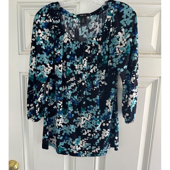 Style & Co Women’s Pull On Print Blouse Multicolor Size XL - Picture 2 of 7